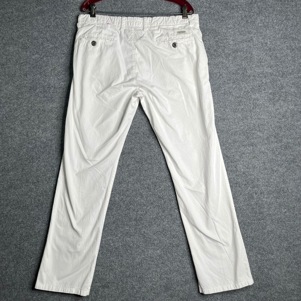 Paperbacks Mens PT 205 White Cotton Chino Pants Straight Leg Size 34 Made in USA - Picture 8 of 13